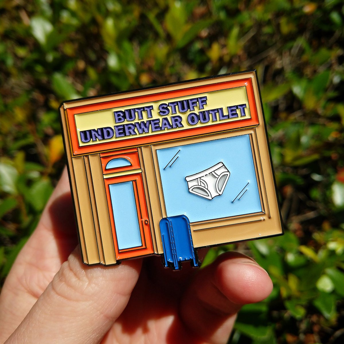 maddreamco's tweet photo. My favorite part about Bob's Burgers is the "store next door" to the Belchers' restaurant. Each episode features a funny name and this one is my favorite. #pins #bobsburgers #storenextdoor #buttstuff https://t.co/GEzPUgO3DL