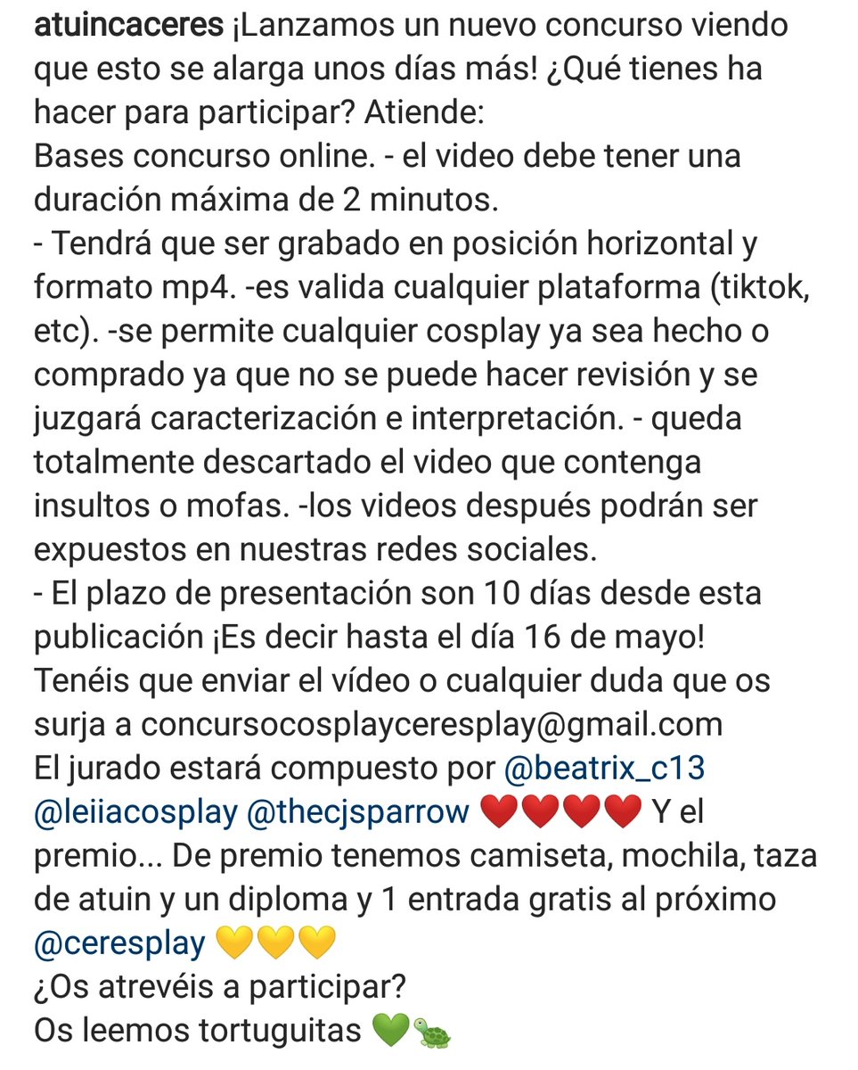 atuincaceres's tweet photo. ¡Nuevo concursito gentecilla! https://t.co/btJSsHCVEN