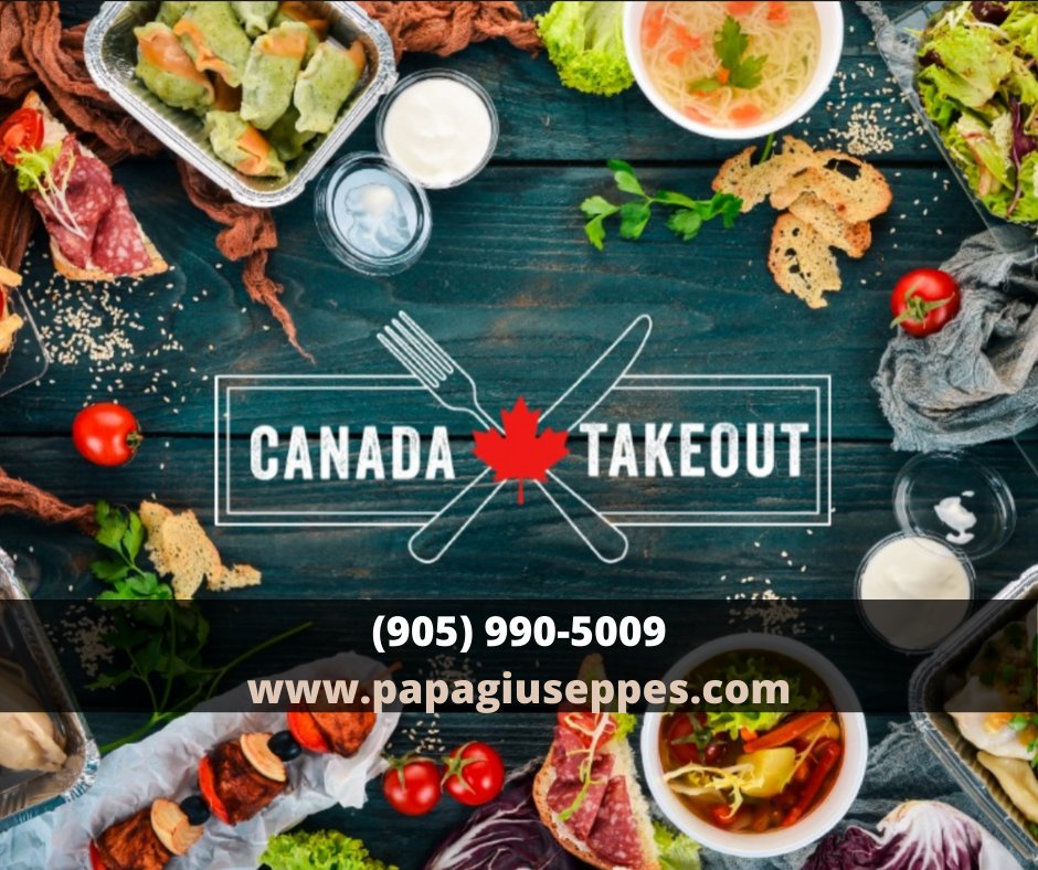 Hump day is now officially known as #TakeoutDay. Support your favourite restaurants. You can give us a call at (905) 990-5009 any time after 2:00 to place your order or check out our full menu at papagiuseppes.com. Thanks for your support!