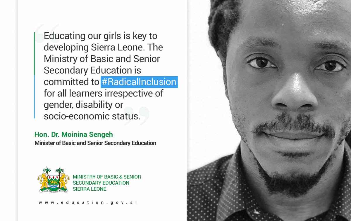 MOBSSE_SL's tweet photo. Honorable minister @dsengeh of @mobsse_SL will tomorrow May 7th Co-Chair with @GPforEducation a global conversation  with Ministers of Education from GPE partner countries. Topics will focus on #girlseducation and continued learning during #COVID19 school closures. https://t.co/ib7K1nMsYJ
