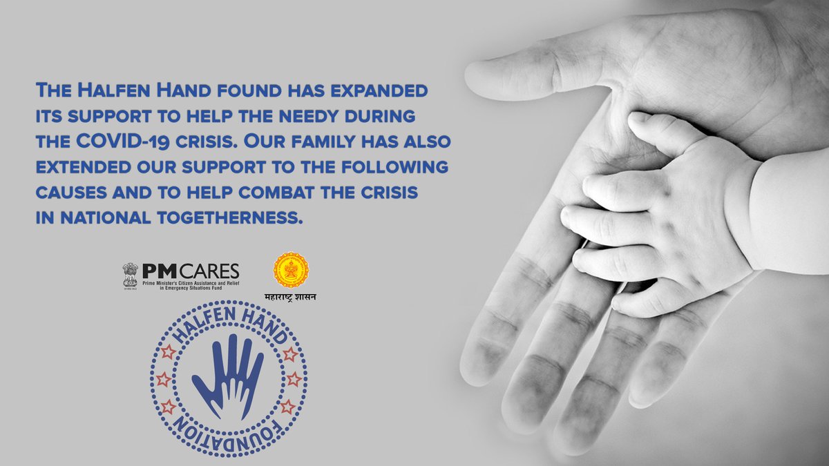 halfenhand's tweet photo. The Halfen Hand found has expanded its support to help the needy during the COVID-19 crisis. Our family has also extended our support to the following causes and to help combat the crisis in national togetherness.

#covid19 #help #nation #india #Corona https://t.co/9VUsNFdZ7V