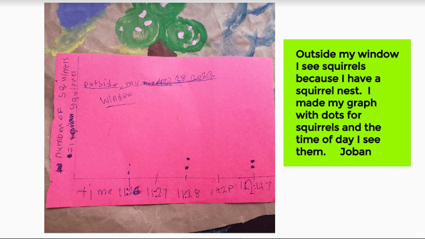 S_Molyneaux's tweet photo. Using Google Meet, Jamboard and Slides in Grade 1/2 during remote learning for math, (what do I see outside my window and graphing), brainstorming wr. ideas, responding to videos and.....fun. #capableandcompetent #youcubed @TechCoachSusan #tcdsbEY @BartVanslack @BishopMacdonell https://t.co/XPzWRHYsRe