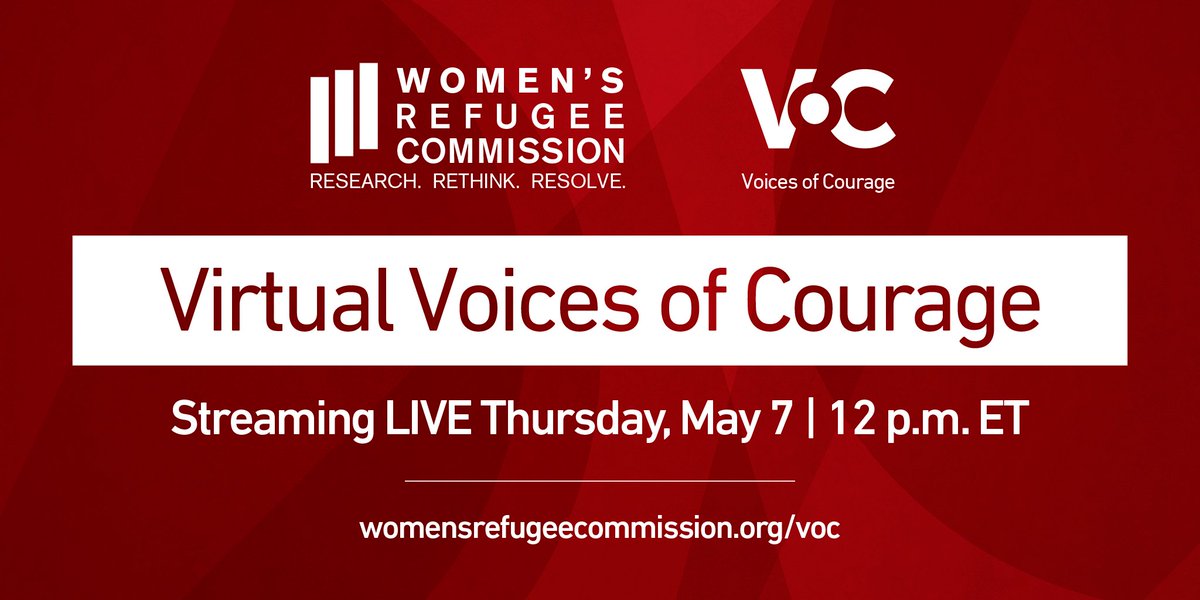 Don’t miss @wrcommission Virtual Voices of Courage event Thursday, May 7, at 12 p.m. ET. This half-hour live stream will celebrate refugee Voices of Courage & feature a tribute to #TheLanternTour – of which Emmylou is proud to be a part. womensrefugeecommission.org/voc #VOC2020