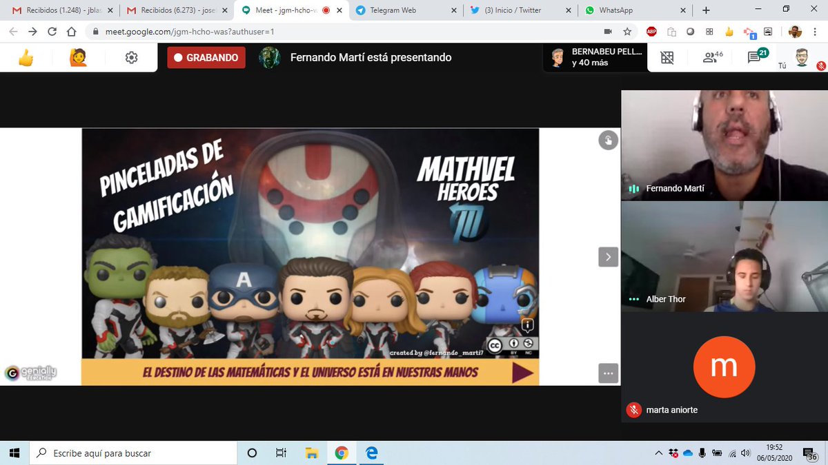 jblasgarcia's tweet photo. Toca turno de @fernando_marti7 a compartir con el alumnado de 1º (grupo 5)Grado Primaria de #facuedu
@UM sus experiencias de aprendizaje en #gamificación Asign. Recursos y TIC #retiUM_2020 final del curso 19-20 claves: Contextualización, currículo y motivación @tonibernabeu123 https://t.co/X0bBEowKI1