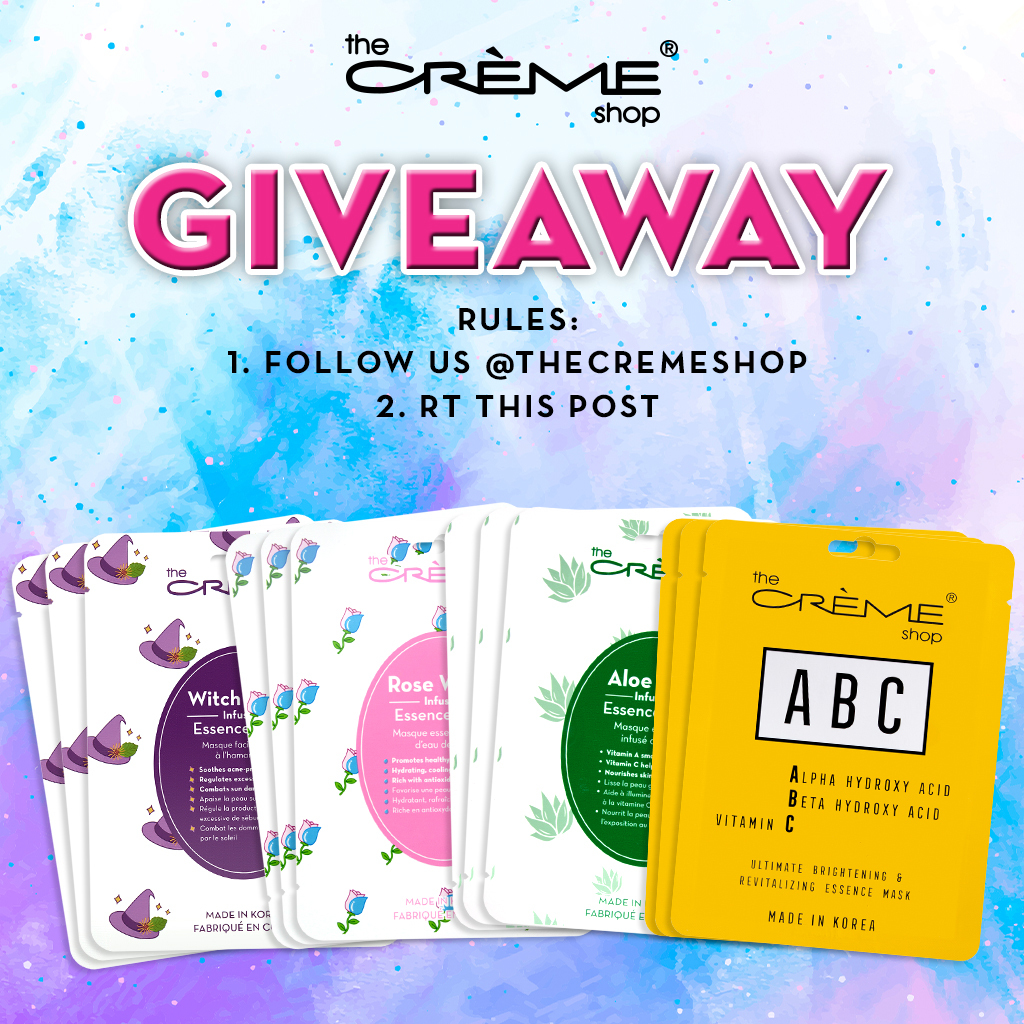 TheCremeShop's tweet image. win our NEW sheet masks with this week’s #giveaway 😍
to win: follow us &amp;amp; RT this post bonus if you tag a friend ✨
winner will be dm'd next wednesday!
thecremeshop.com