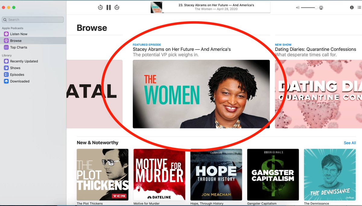 Thank you <a href="/ApplePodcasts/">Apple Podcasts</a> for featuring our episode with Stacey Abrams!! bit.ly/StaceyAbramsFu…