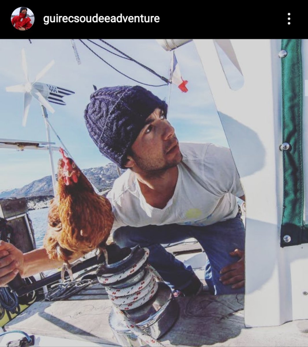 If you need cheering up I recommend you follow @guirecsoudeeadventure on Instagram. A Frenchman who sailed around the world with a chicken, what more could you ask for?