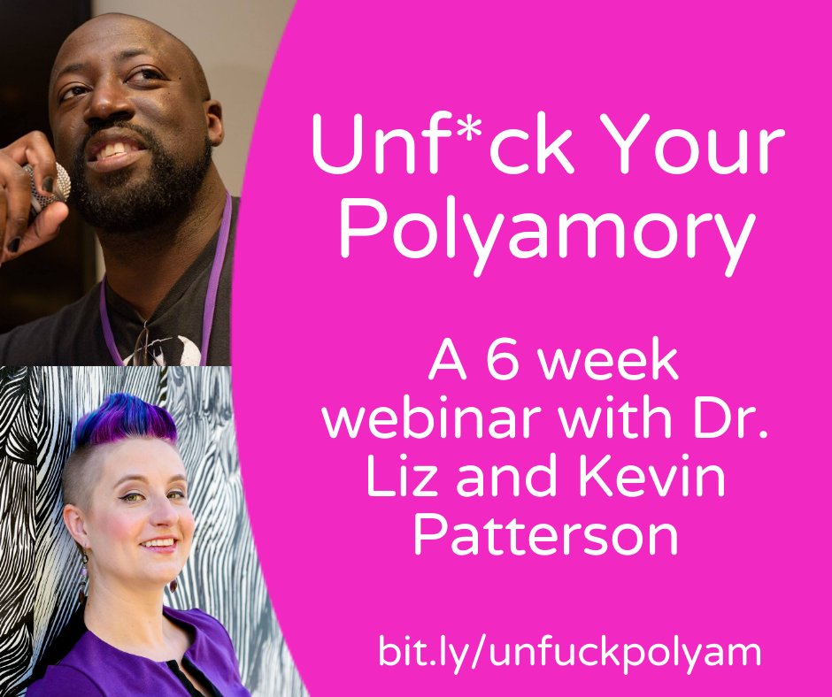 drlizpowell's tweet photo. Learn the skills you need to grow your confidence, communication, and ultimately love. Join Kevin Patterson of @PolyRoleModels and Dr. Liz Powell of @sexpospsych to unfuck your #polyamory.
https://t.co/5fQgda7egk #polyam #openrelationships #polyrolemodels #drlizpowell https://t.co/Fu9WA9E3vd
