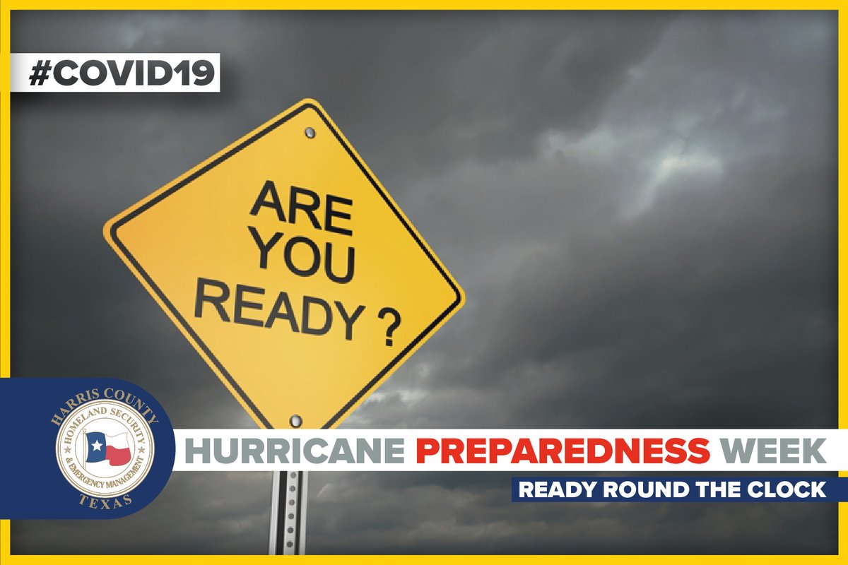 Preparedness isn’t a seasonal event! Are YOUR emergency kit and hurricane plan ready? Learn more here: readyharris.org 
.
#ReadyRoundtheClock #COVID19 #Coronavirus #HurricanePrep #HurricaneStrong