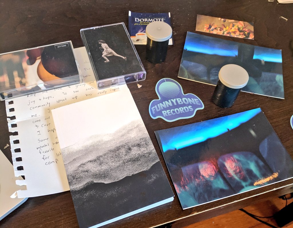 bedbugOFFICIAL's tweet photo. Got such a nice little tape package from @DakotaSillyman and @FunnyboneLabel for the Running From The Dark tape 😭💔💯 https://t.co/xlwXlZ0jLR