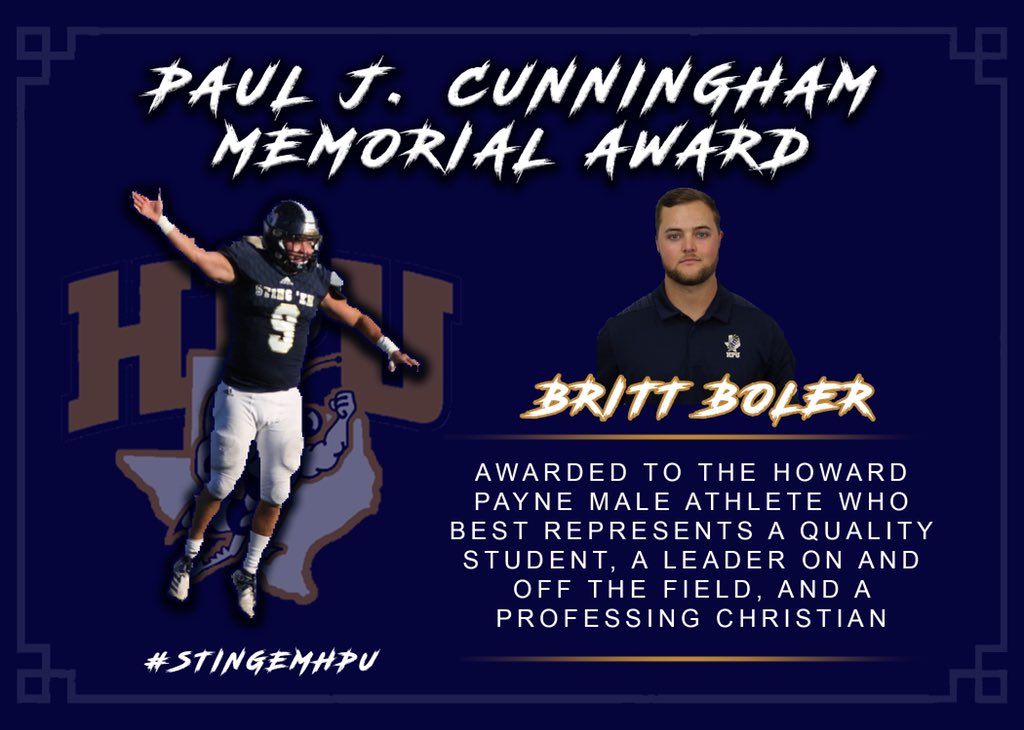 Couldn’t be more proud of you Britt! It’s been a long time coming for you and it’s such a pleasure to be a part of your final year at Howard Payne! <a href="/BrittBoler/">Britt Boler</a> #StingEmHPU