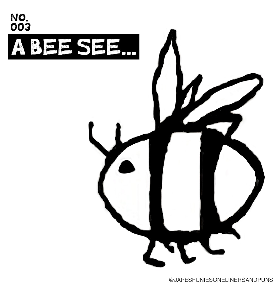 S_Udonim's tweet photo. A B C
#bees #dadjokes #savethebees #pun https://t.co/TIKZdDaUKz