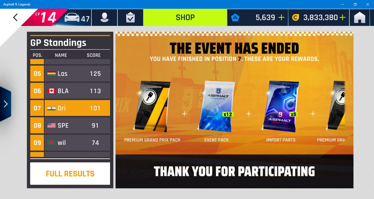 ijaveeth's tweet photo. #Asphalt9 #GrandPrix - Position 07

#Asphalt #Asphalt9Legends #Xbox #XboxGame #XboxGaming #GameChanger #Gaming #Gamer #gamers #GamersUnite  #Racer #CarRacing #Racing #gamedev #games #Windows10 #Windows10Game #XboxOne #XboxOneX #Car #Cars #PS5 #GamerGuy #Microsoft #Gameloft #A9 https://t.co/l8Vx3nmBEN