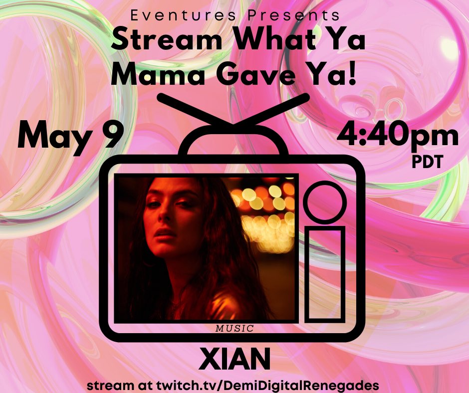 xiansounds's tweet photo. This Saturday! Streaming music, art, and comedy with a performance by Xian at 4:40 PDT May 9! https://t.co/hzLb1D6lnM https://t.co/yYeSCTekDa