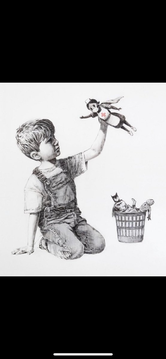 Was wondering when the legend that is Banksy would reappear.. props for doing this in Southampton General Hospital and allowing the <a href="/NHSuk/">NHS</a> to then use/sell etc... so beautiful