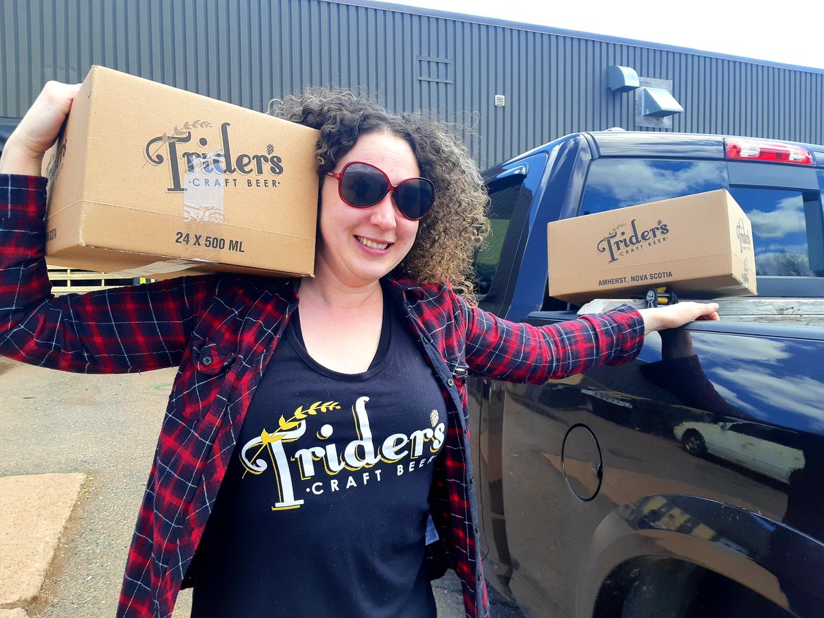 TridersBeer's tweet photo. Laura is headed to her old stomping ground tomorrow; East Hants! As well as Cumberland and Colchester counties for deliveries. If you live in these areas you still have time to get your orders in by email to contact@triderscraftbeer.com before 6pm. 
Cheers!
#freedelivery #triders https://t.co/LsNHWNDCTz