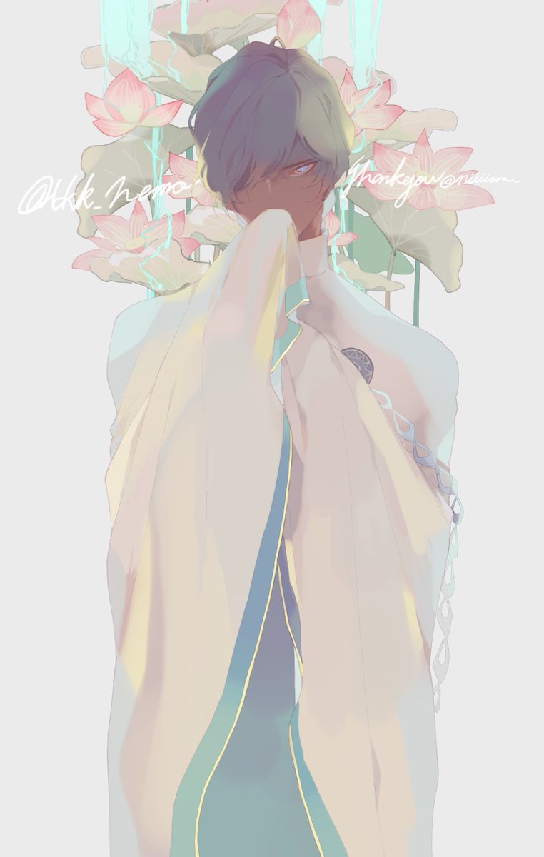 「ふかさん(@Hk_Nemo)の線画をお借りして色塗りさせて頂きました?
美しいイ」|nima𓅪5/3超神の叡智のイラスト