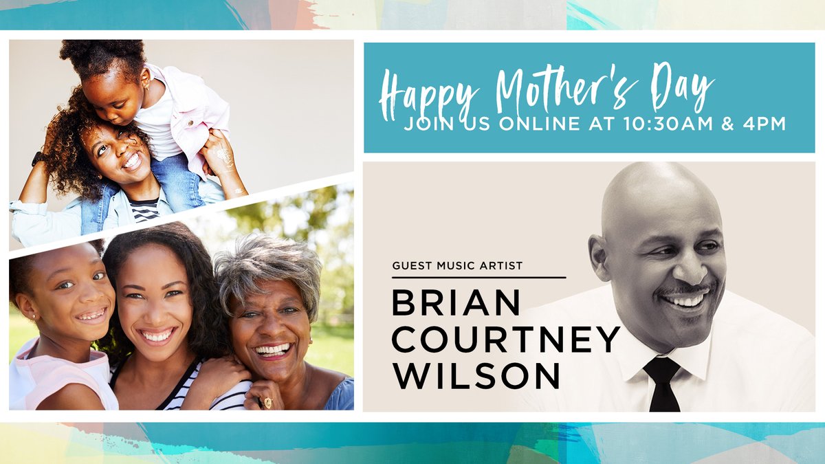 Mothers, this day is all about YOU! We're excited to celebrate the mothers of the BLVD this Sunday with our talented guest, Brian Courtney Wilson. 🌷

Join us at 10:30 a.m. or 4 p.m. Sunday on Facebook Live, YouTube, or TheBLVD.org.

#BLVDConnect #MothersDay