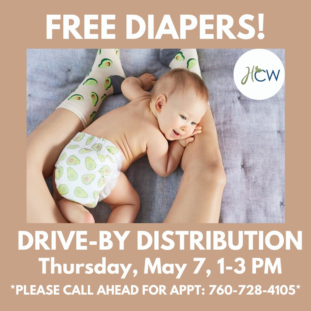 TOMORROW: Free diaper distribution at Hope Clinic for Women! Call 760-728-4105 to reserve your size.
#freediapers #freewipes #communityresources #parentingresources #freeresources #pregnancyresourcecenter #diaperdistribution #hopefallbrook #fallbrookcommunityresources #nocost
