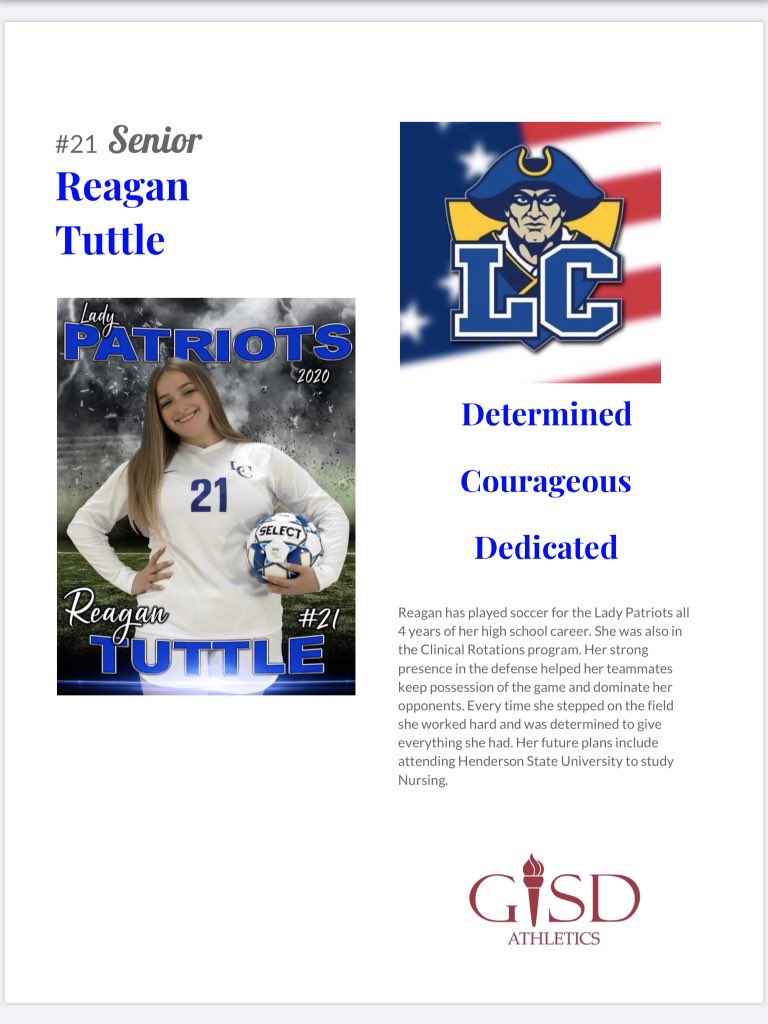 SENIOR SHOUT OUT to this gem! #WeAreLC #OurSeniors 😍💞💙💛⚽️