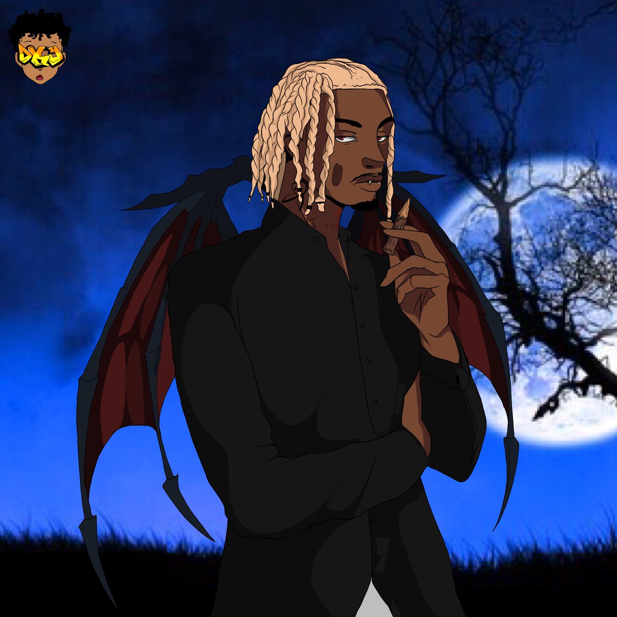 dkjartz's tweet photo. "💋🧛🏿‍♀️"
@@@ @playboicarti for me 🧡 Playboi carti 
(TAGS)
-
-
-
#digitalart #art #drawing #illustration #wlr #animerappers #playboicarti #artwork #digital #sketch #Album #digitalpainting #wholelottared #eternalatake #liluzivert #illustrator #dopeart #digitalillustration #creative https://t.co/q5wtBt8u63