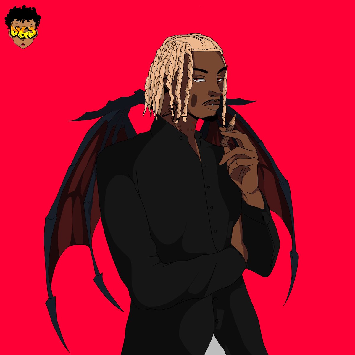 dkjartz's tweet photo. "💋🧛🏿‍♀️"
@@@ @playboicarti for me 🧡 Playboi carti 
(TAGS)
-
-
-
#digitalart #art #drawing #illustration #wlr #animerappers #playboicarti #artwork #digital #sketch #Album #digitalpainting #wholelottared #eternalatake #liluzivert #illustrator #dopeart #digitalillustration #creative https://t.co/q5wtBt8u63