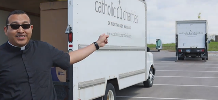 TODAY is the Catholic Charities Food Pantry collection in the parking lot until 8pm. Due to need, we have 2 trucks to fill! Requested items are: Peanut Butter, Canned Meat, Canned Fruit, Boxed Meals, Rice, Pasta, Pancake Mix, Beans, &amp; Pasta Sauce. facebook.com/spcatholic/vid…