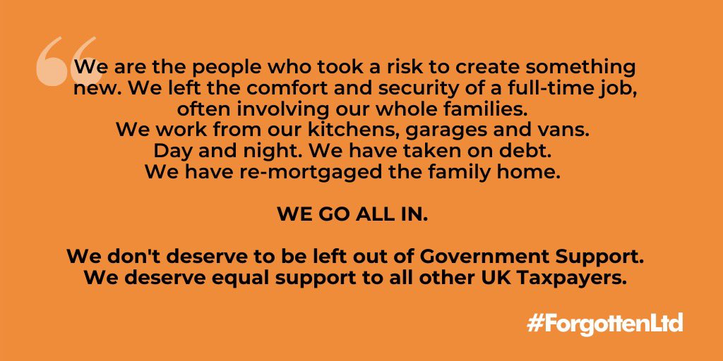 AnnekaHicks's tweet photo. I run a #marketing company in #stratforduponavon, and employ 5 people. I have built a successful small business that could help the economy recover but I’m not being supported.
Why am I a #ForgottenLtd?
@nadhimzahawi @hmtreasury @RishiSunak @CBItweets @SUAHour https://t.co/gDzu3p4uRb