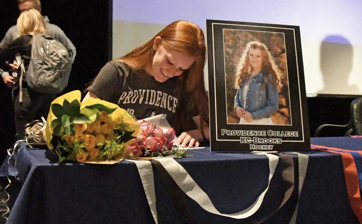 PineCreekHS's tweet photo. KC Brooks played with the boys in high school and will be competing with the Providence College Women's Hockey Team next year. #pcnextlevel https://t.co/K1zM99nucG