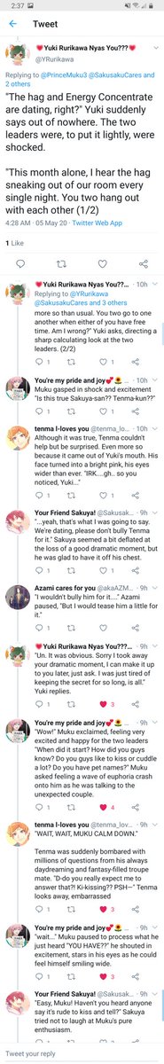 43. Yuki ruins everything(but in a good way)- he was right about everything tho- as usual, Sakuya doesn't see himself as a priority so he only asks them to spare Tenma instead of both of them- Muku is a precious bean