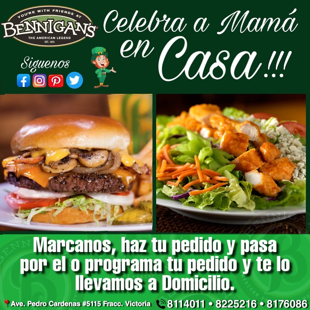 BennigansMaat's tweet photo. 💚 Si quieres comer algo legendario pero aun no sabes que, te ayudamos y te compartimos nuestro Menú para llevar con nuestros legendarios platillos favoritos. 😍 ¿Qué vas a llevar hoy? 🛵☎️🍀 ✅ 8688114011 📲
✅ 8688225216 📲
✅ 8688176086 📲

#bennigans #BennigansMatamoros🏠 https://t.co/O9CiOd95ih