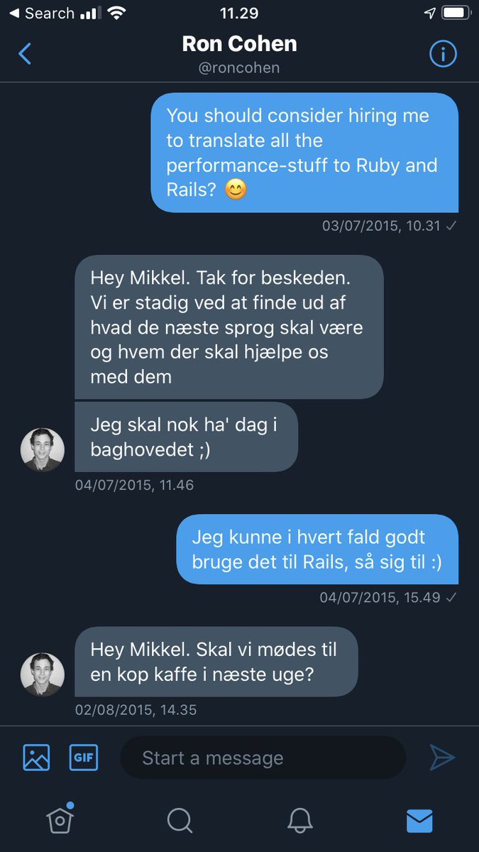Mikkel Malmberg The Story Of How I Ended Up At Elastic Started With This Unsolicited Dm To Roncohen While He Was Still Opbeat Mistakenly Judging Him To Not Be A