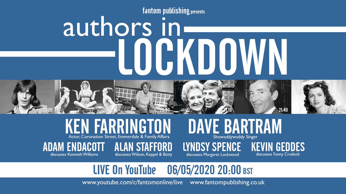 fantomfilms's tweet photo. It's almost time to discover more about Fantom books and authors. Tune in to our YouTube Channel from 8pm for Authors in Lockdown.
https://t.co/WlDMCQuQ7w https://t.co/hX220sSidM