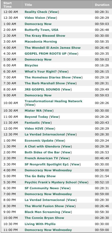 Hey SF Commons Community! Here’s the schedule for May 6th for channels 29 &amp; 76!
These shows can be viewed for SF residents on Comcast, AT&amp;T, and Wave or streamed/VOD online for nonresidents at 29.sfc.tv and 76.sfc.tv