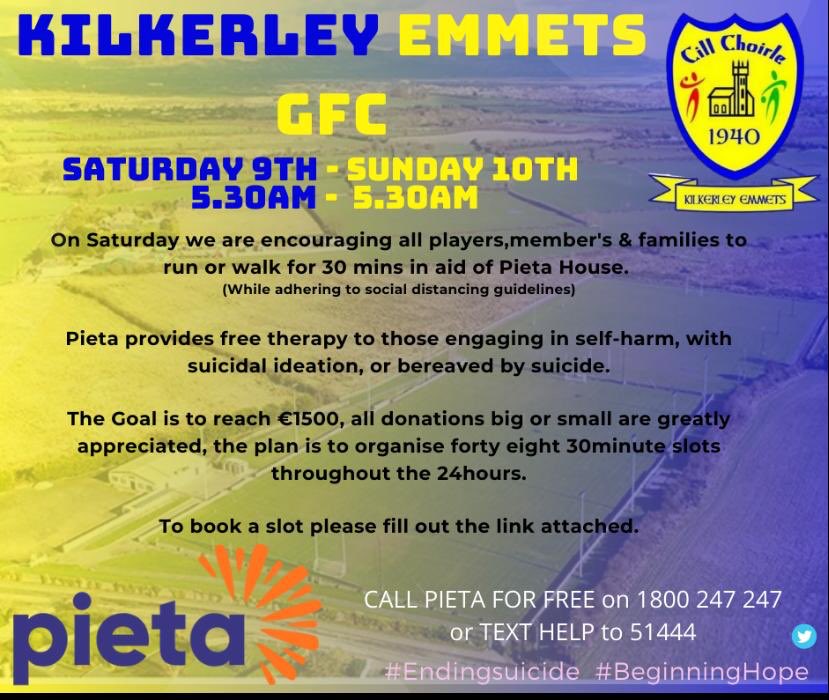 KilkerleyEmmet's tweet photo. Hi All, spaces are filling up fast with already over 30 signed up. Please fill out the form to confirm your slot and ensure all 24hrs are filled. All donations welcome to help support this great cause. 

Form Link:
https://t.co/Z8mkLHvkpD

To Donate;
https://t.co/KhsSY1pkKe https://t.co/8SenzneqwL