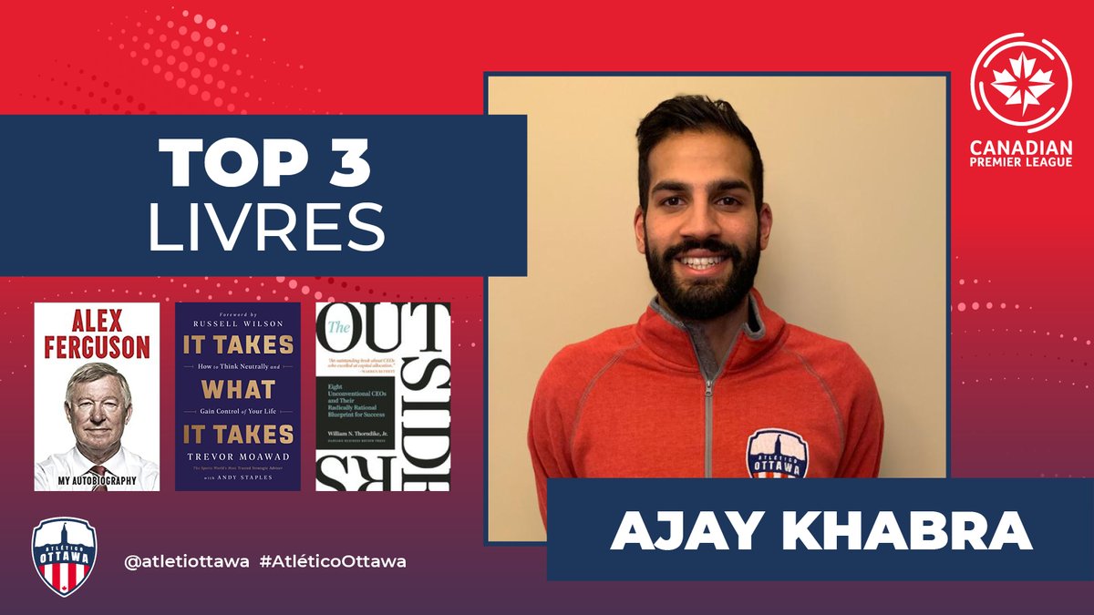 atletiOttawa's tweet photo. On today's edition of #AtletiAtHome, @akhabra23 checks in with his Top 3 Books
#AtléticoOttawa https://t.co/9RUuZI6zCZ
