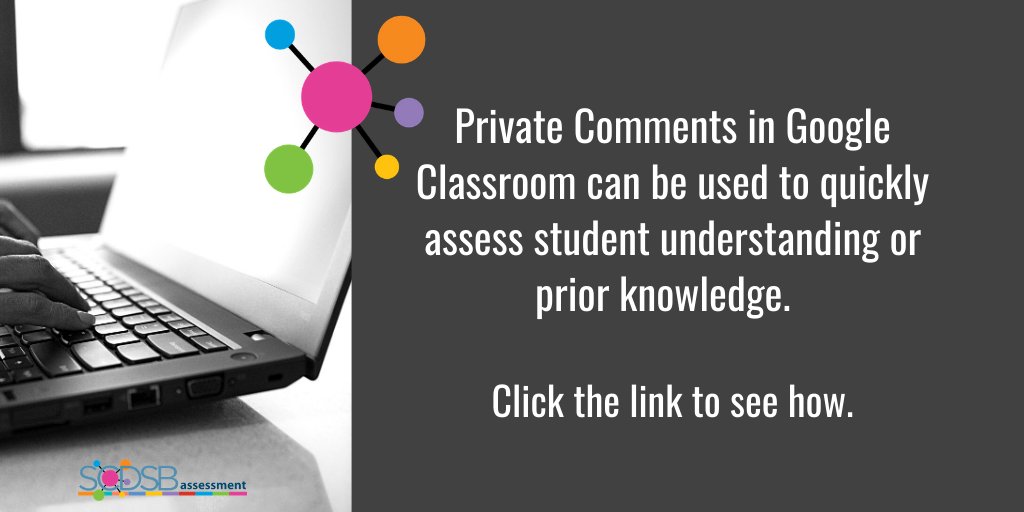SCDSBassessment's tweet photo. The Private Comment feature in Google Classroom can be utilized in a number of ways. Here is an example of how it can be used to assess for learning. https://t.co/zNkt4gIbh5 @SCDSB_Schools #scdsblearns #scdsbidea https://t.co/Hx3VOgdbAm
