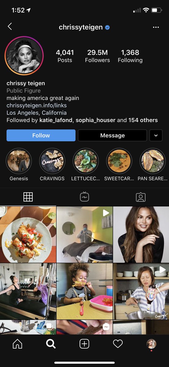 madison_solem's tweet photo. @UNDBPM_Spr20 Chrissy Teigen is very consistent on her social media and is able to show her content to portray herself. This is why I think her brand does well. https://t.co/q1A9gwD3vE