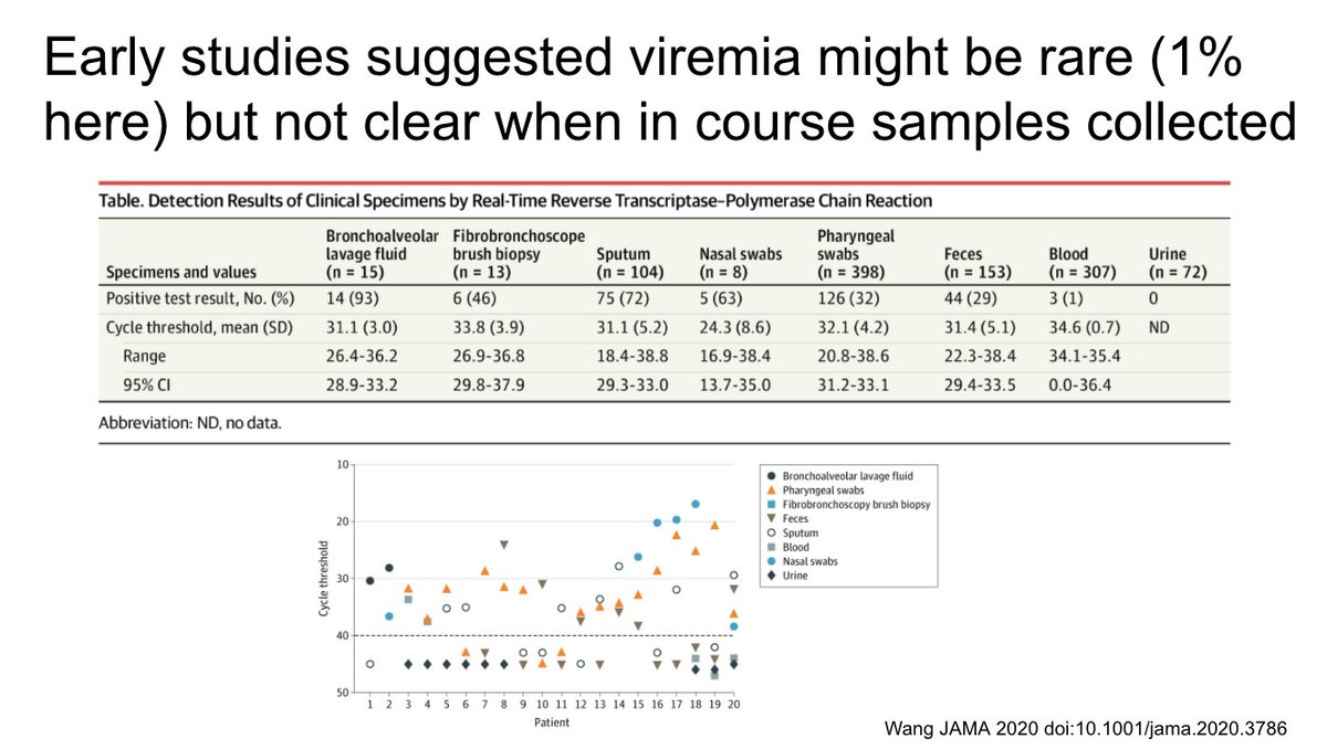 Early studies suggested low rates of viremia, 3/307 here