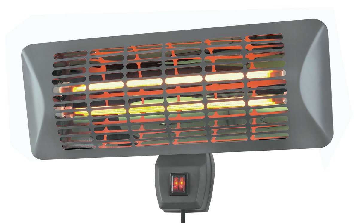 krachtige infraroodstraler, met 2 warmte standen 1000/2000W, regelbare stralingshoek, eenvoudig te monteren, snoerlengte 4 meter vanaf € 42 te leveren met standaard