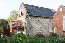 3.8/ Pennoyer's School. Victorian School & 15thC Guild Chapel. Closed 1988. Relocated from Pulham St Mary church in 1401, the chapel became the village school in 1670. Many original features remain. £1.6MIL restoration. Reopened as an education and community venue.