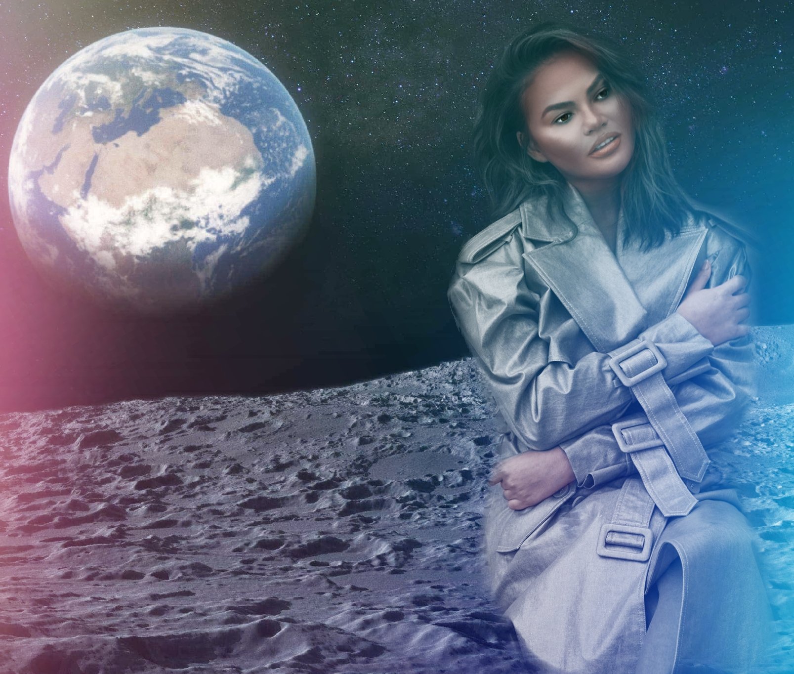 @chrissyteigen Chrissy on the Moon https://t.co/wxnwmP99UW