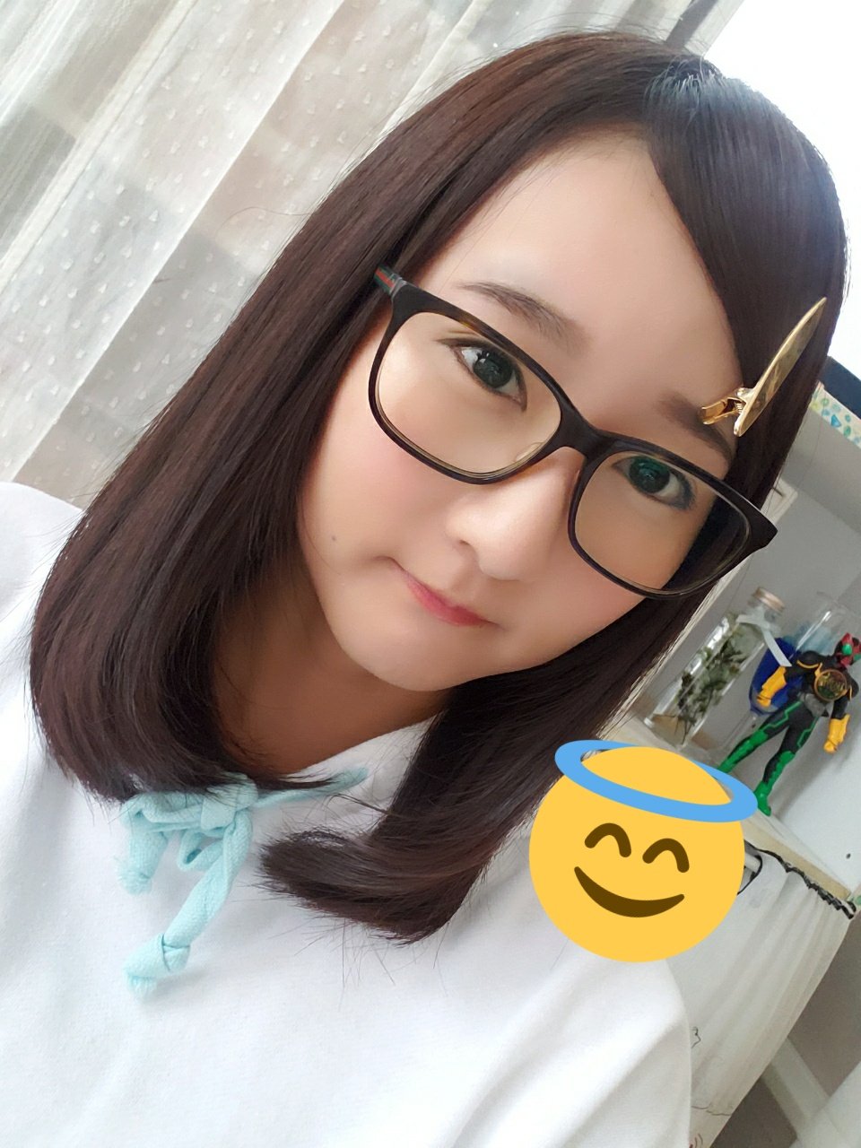 素人 メガネ 