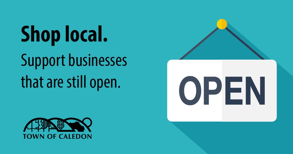 TownOfCaledon's tweet photo. Small businesses need us now more than ever. Make the choice with your dollars to support the #Caledon economy. Shop local. Check out the directory of who’s still open: https://t.co/PzLlIusBCz.  #shoplocalcaledon #COVID19 #CaledonCares https://t.co/bjw1xtfO80