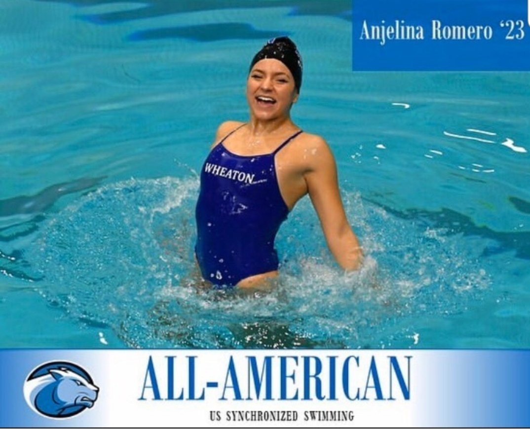CEHSAthletics1's tweet photo. CONGRATULATIONS to Central Alum, Angelina Romero, who was part of the 2018-19 graduating class and a cheerleader. Great to see her doing big things at Wheaton as a freshman!! β€ππΎ #synchronizedswimmer #CentralStrong https://t.co/sSsBDokYxC