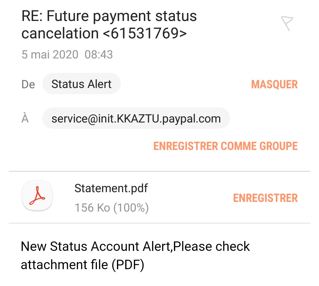 LeFiletDePeche's tweet photo. #fishing #physhing #phishing #hameçonnage #virus #vers #trojan #chevaldetroi #pourriel #scam #malware
ATTENTION aux liens inclus dans un document .PDF qui ont comme but, de vous frauder. https://t.co/V1zodiRtVh
