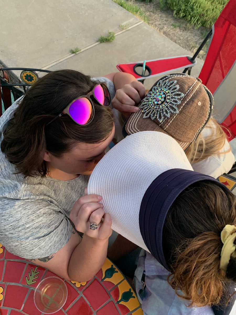 MsBatenhorst's tweet photo. Once in a lifetime you land on such a phenomenal team that you have to huddle under their hats to tell them how great they are. @macibryan2 #laurendoesnttweet Teams like this is part of why #CISDRocks #CIS https://t.co/K25Luf0ba5