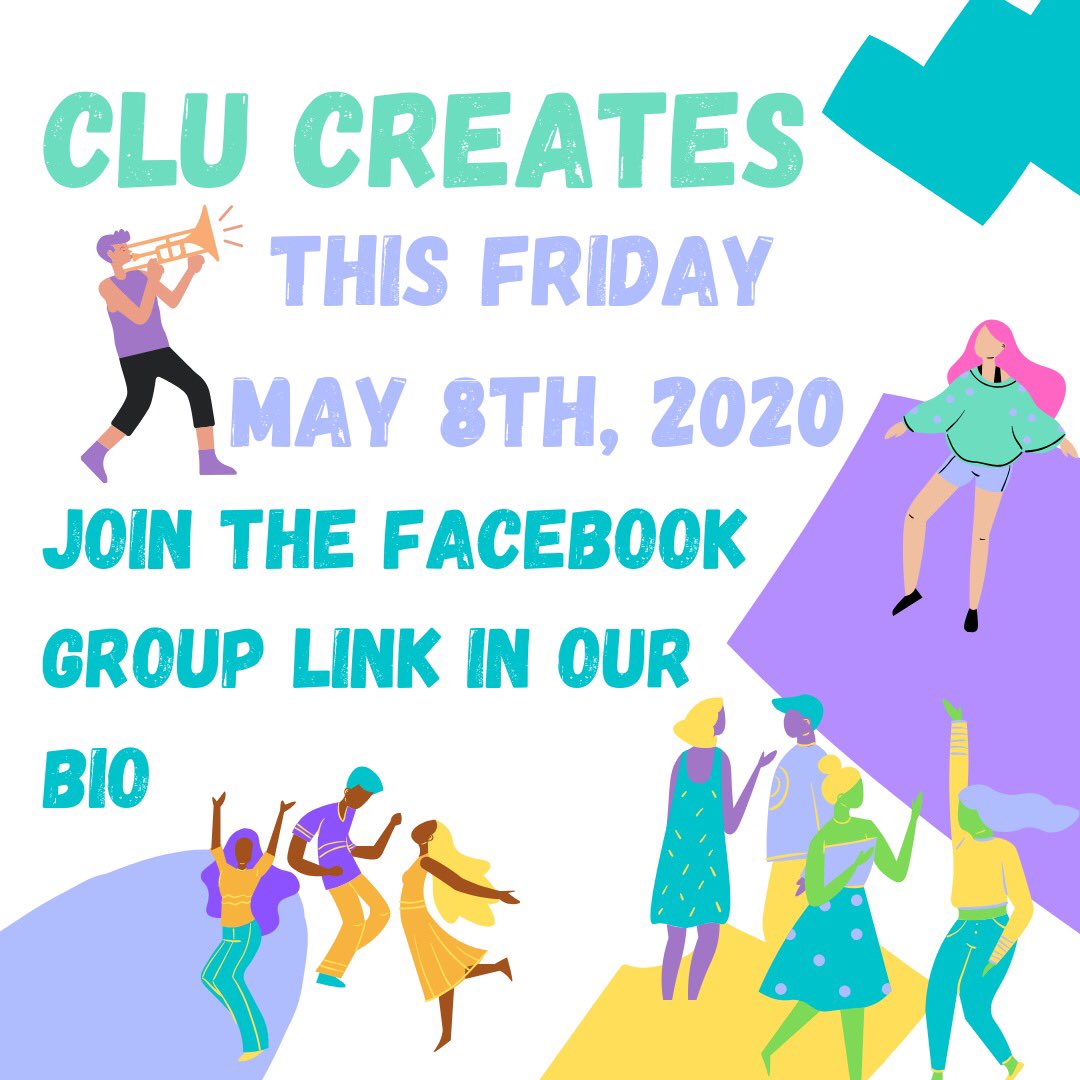 CLU Creates is happening THIS FRIDAY through the Facebook group on ASCLUG’s Facebook. Join the group to get more updates and see the event in action!