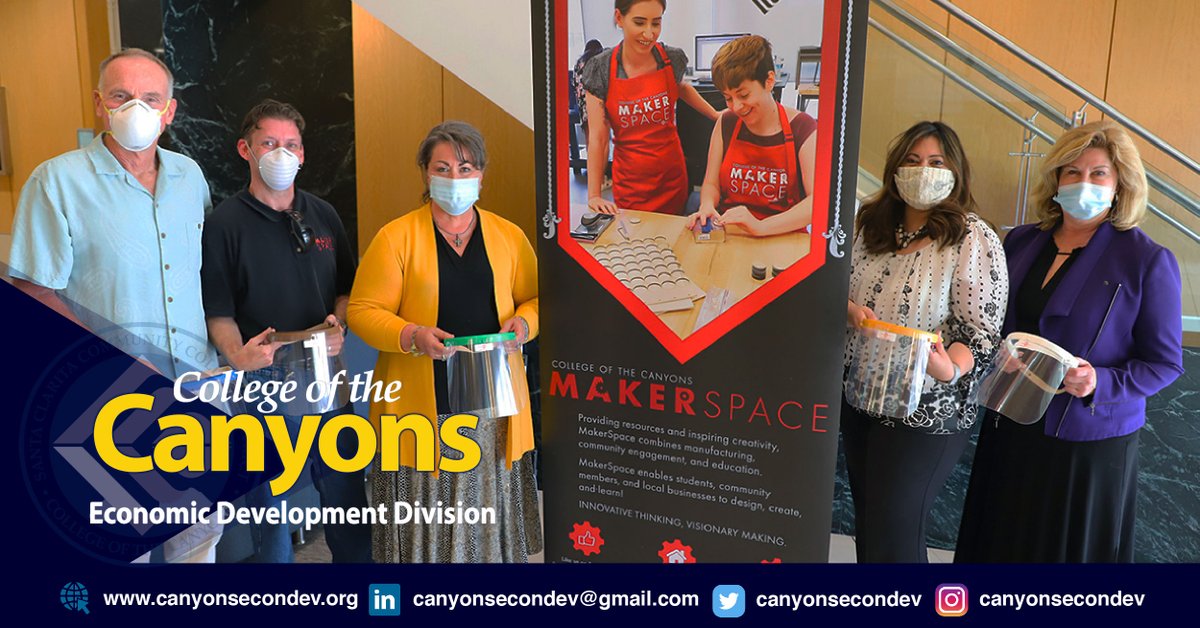 canyonsecondev's tweet photo. College Of The Canyons Donates 150 Face Shields To Henry Mayo First Responders. to learn more visit https://t.co/VMGFtA4Jg9 https://t.co/s2rm6pPZPr