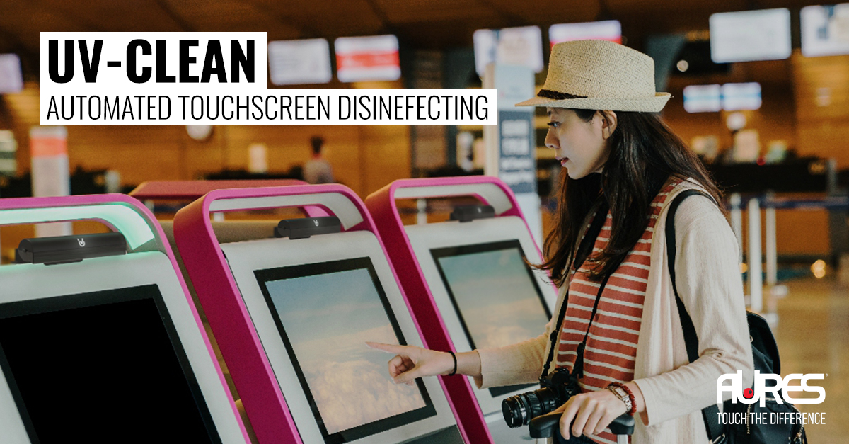 AURES_Australia's tweet photo. Keeping your touchscreen kiosks clean from pathogens is a challenge when they are in constant use. UV-Clean is a great way to disinfect touchscreens automatically using the power of UV-C light. Do the right thing and find out more by contacting us on +61 2 9584 5222 #kiosks https://t.co/7Qv2xTzqiR
